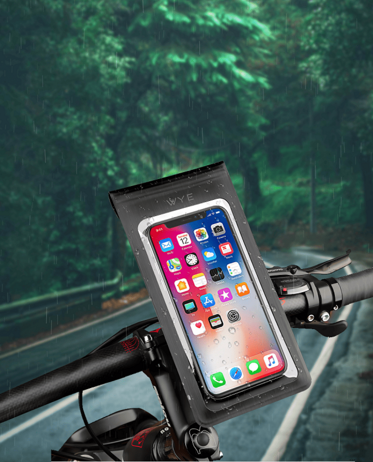 Waterproof Bike & Motorcycle Phone Mount Black