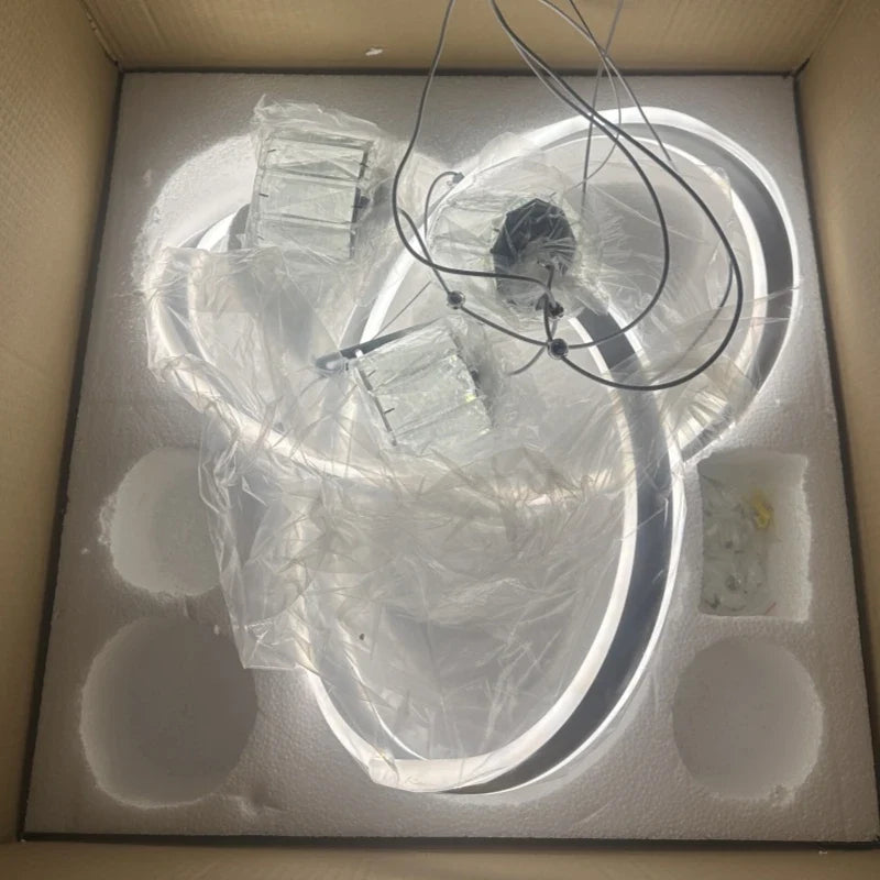 Modern Crystal Light Luxury Remote Chandeliers Home LED Advanced Sense Livingroom Lamp 120W 165-220V 3CCT Pendants Lighting 2026