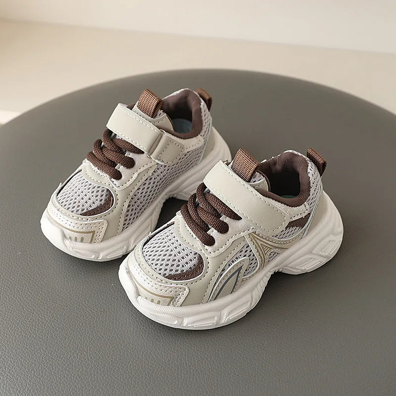 Autumn Spring Boys Breathable Running Sneakers 1-3 Years Old Soft Soled Mesh Basketball Style Shoes for Children for 5 Year Old