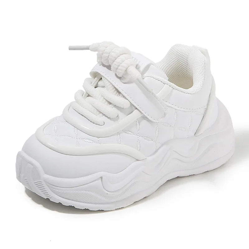 Fashion Kids Leather Shoes Lovely Children Outdoor Breathable Sneakers Sport Comfort Lightweight Casual Shoes