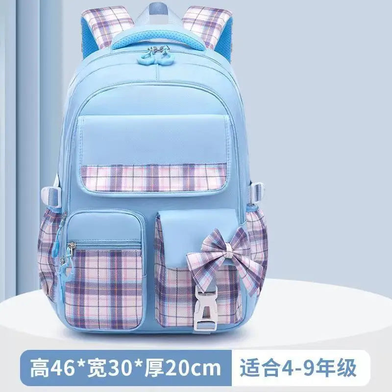 Wholesale Cute Bow Cartoon Backpack Large Capacity Relief Schoolbag Primary School Students Women Waterproof Zipper Children