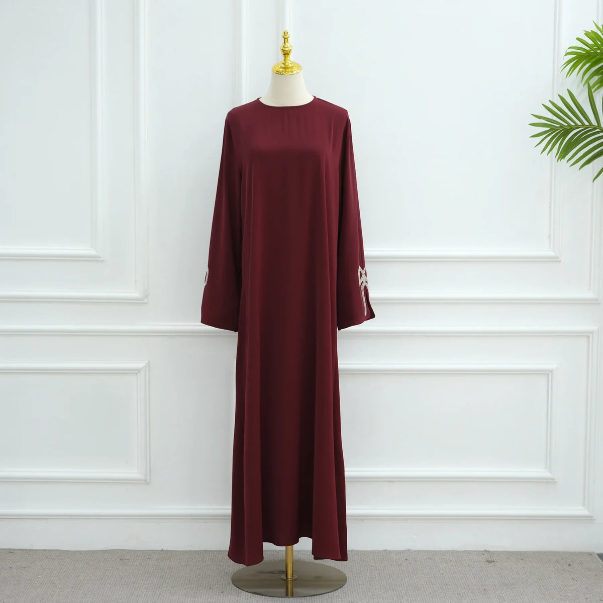Abaya Woman Dubai Women's Traditional Dresses And Abayas Holiday Dress Luxury Kaftan Kebaya Turkey Bow Beaded Sleeve Dress Robe