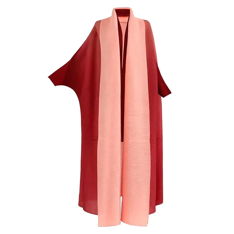 Abaya Women's Plus Size Robe Modest Formal Islamic Dress Miyake Pleated Large Stretch Cardigan for Eid Traditional Festivals