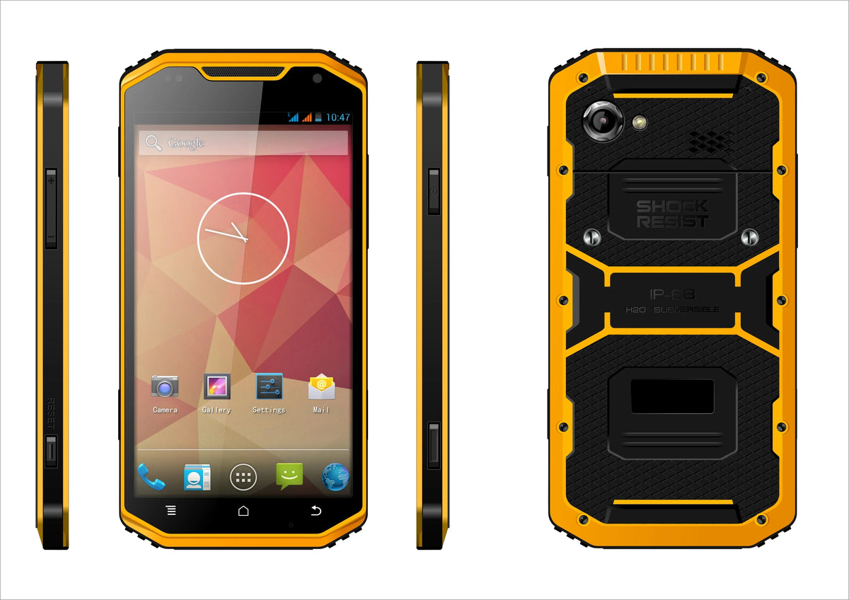 Waterfield New Outdoor Sports Bar Design LTE LED Smartphone IP68 Waterproof Dustproof Octa Core English Android 13 120Hz FHD