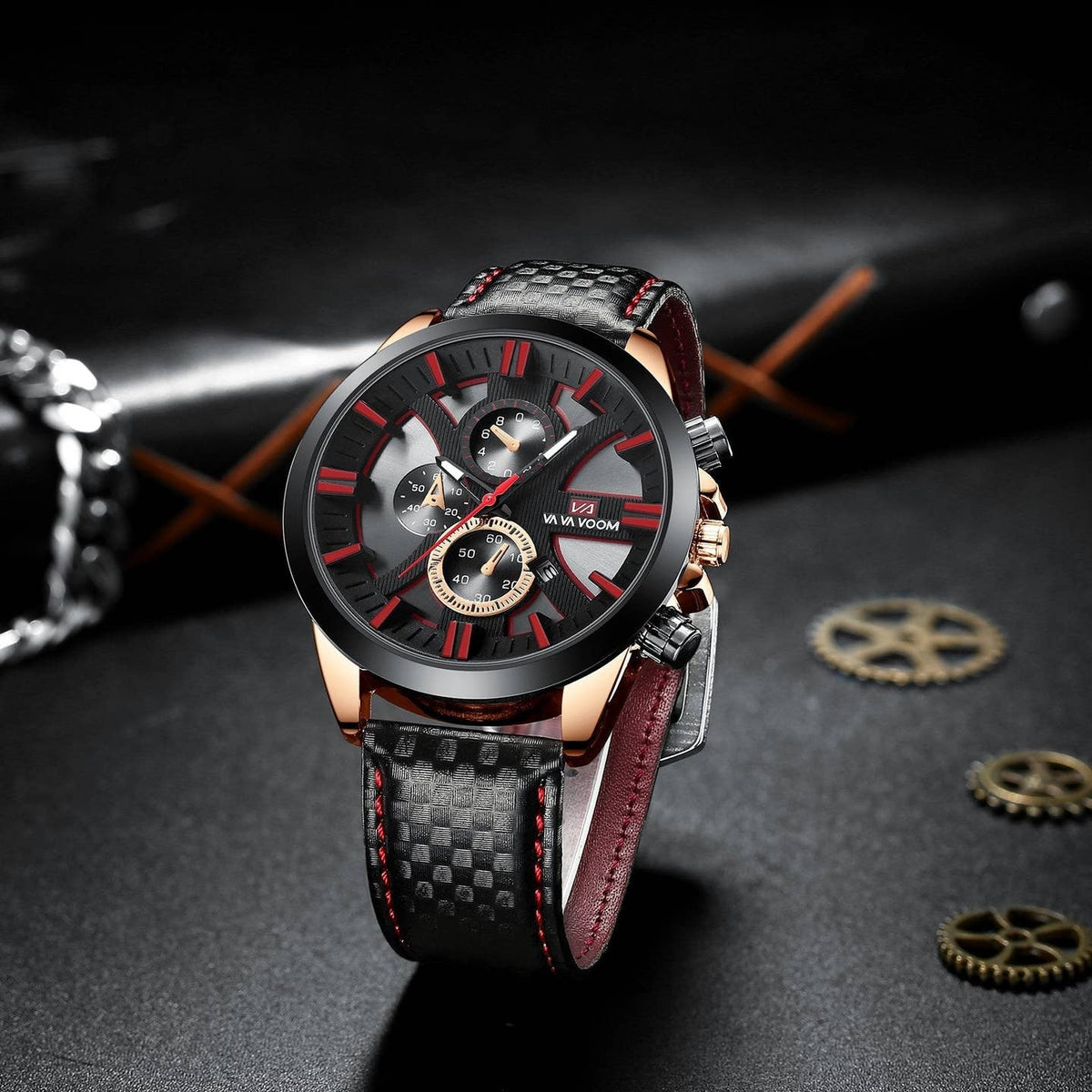 Wholesale Fashion Mens Quartz Watches Business Wristwatch Waterproof Clock For Man Sports Watch Leather Bands