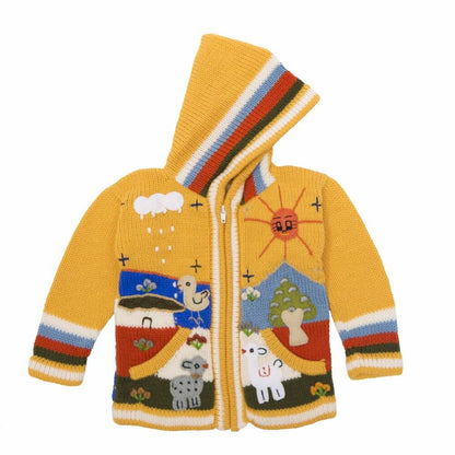 Wholesale Yellow Children's Cardigan, 'Peruvian Fairy Tales'