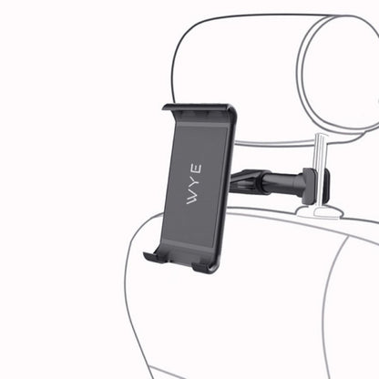Car Headrest Tablet &amp; Phone Holder Black