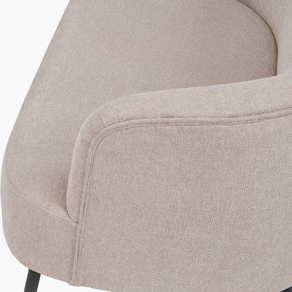 Wholesale Aviana Natural Chenille and Black Metal Sofa