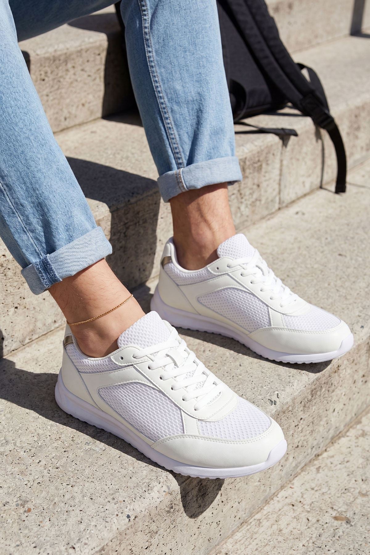 Mesh Breathable Lace Up Shoes