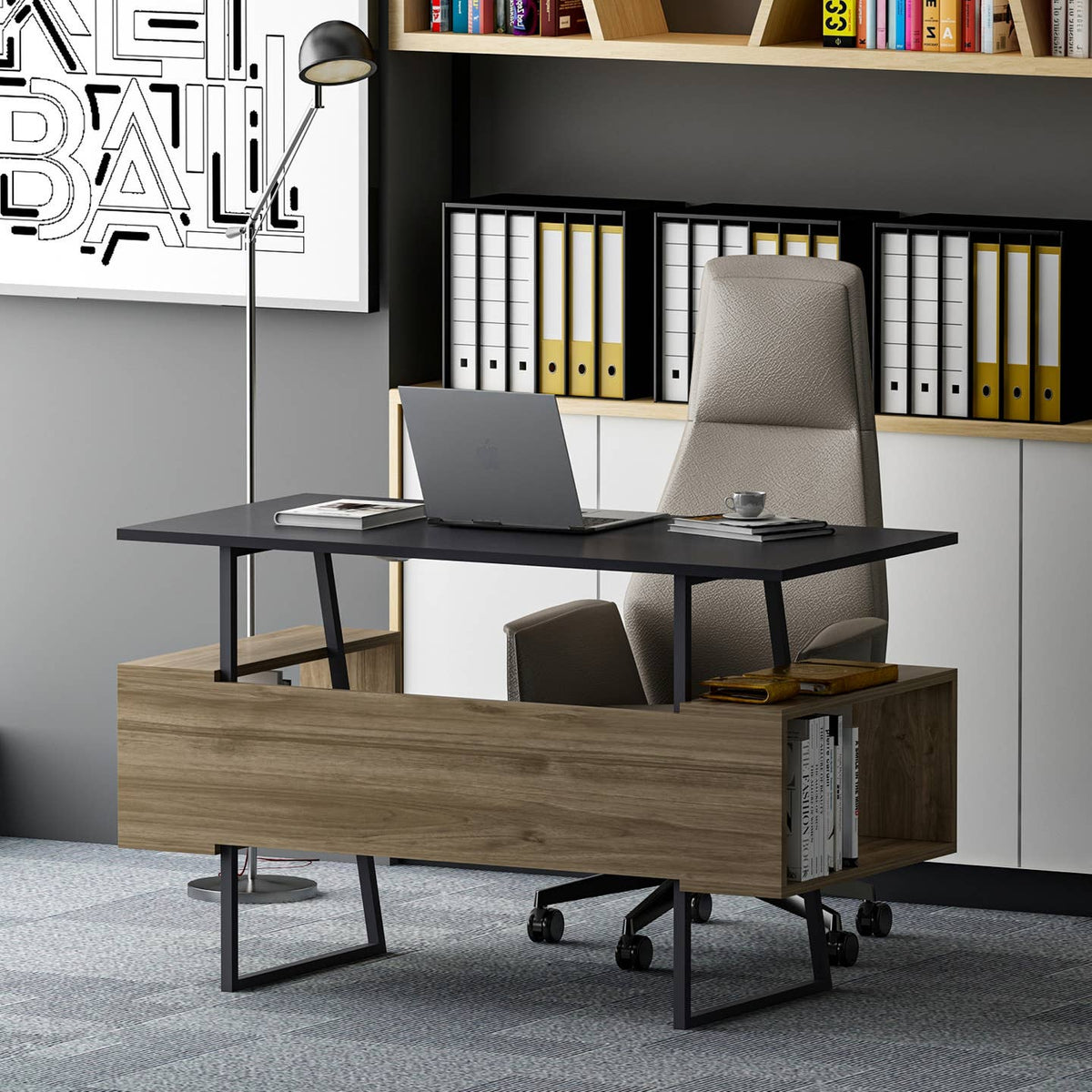 Wholesale P&W Study Desk with Shelves Computer Laptop Desk