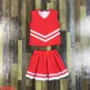 Sleeveless Girls Clothing Set Durable Cotton Fabric Comfortable Breathable Nice Color Cheer Uniforms for Children