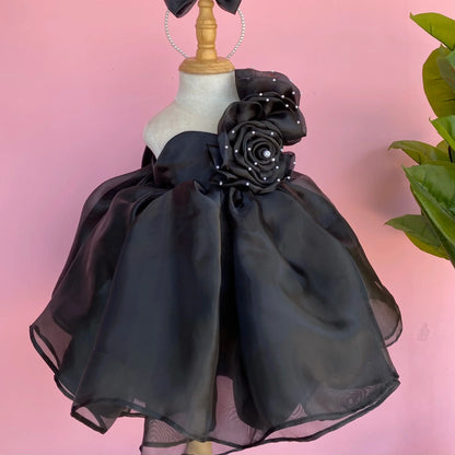 Princess Dress for Baby Girls Floral Beaded Chiffon Dress with Competitive Price Made in Vietnam OEM ODM for Children