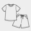 Sleeveless Girls Clothing Set Durable Cotton Fabric Comfortable Breathable Nice Color Cheer Uniforms for Children