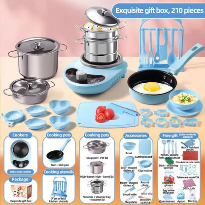 Children Cook Role Play Play House Toy Mini Real Potable Kitchen Appliance Kitchen Toy Set Play Toy Gifts for Children