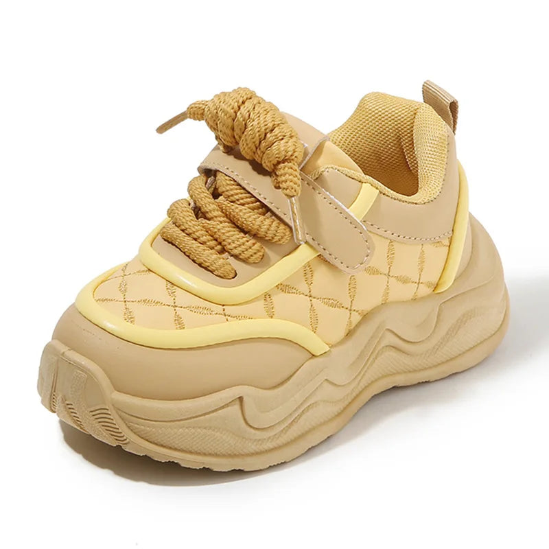 Fashion Kids Leather Shoes Lovely Children Outdoor Breathable Sneakers Sport Comfort Lightweight Casual Shoes