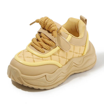 Fashion Kids Leather Shoes Lovely Children Outdoor Breathable Sneakers Sport Comfort Lightweight Casual Shoes