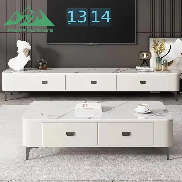 Modern Classic Solid Wood TV Cabinet Set | Eco-Friendly & Durable Living Room Furniture
