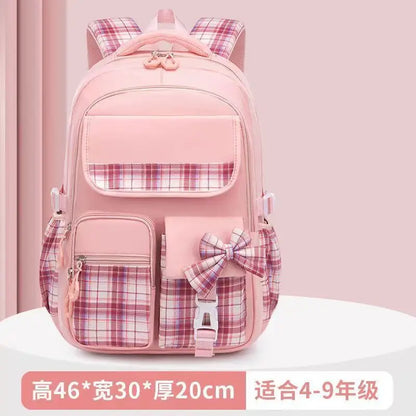 Wholesale Cute Bow Cartoon Backpack Large Capacity Relief Schoolbag Primary School Students Women Waterproof Zipper Children
