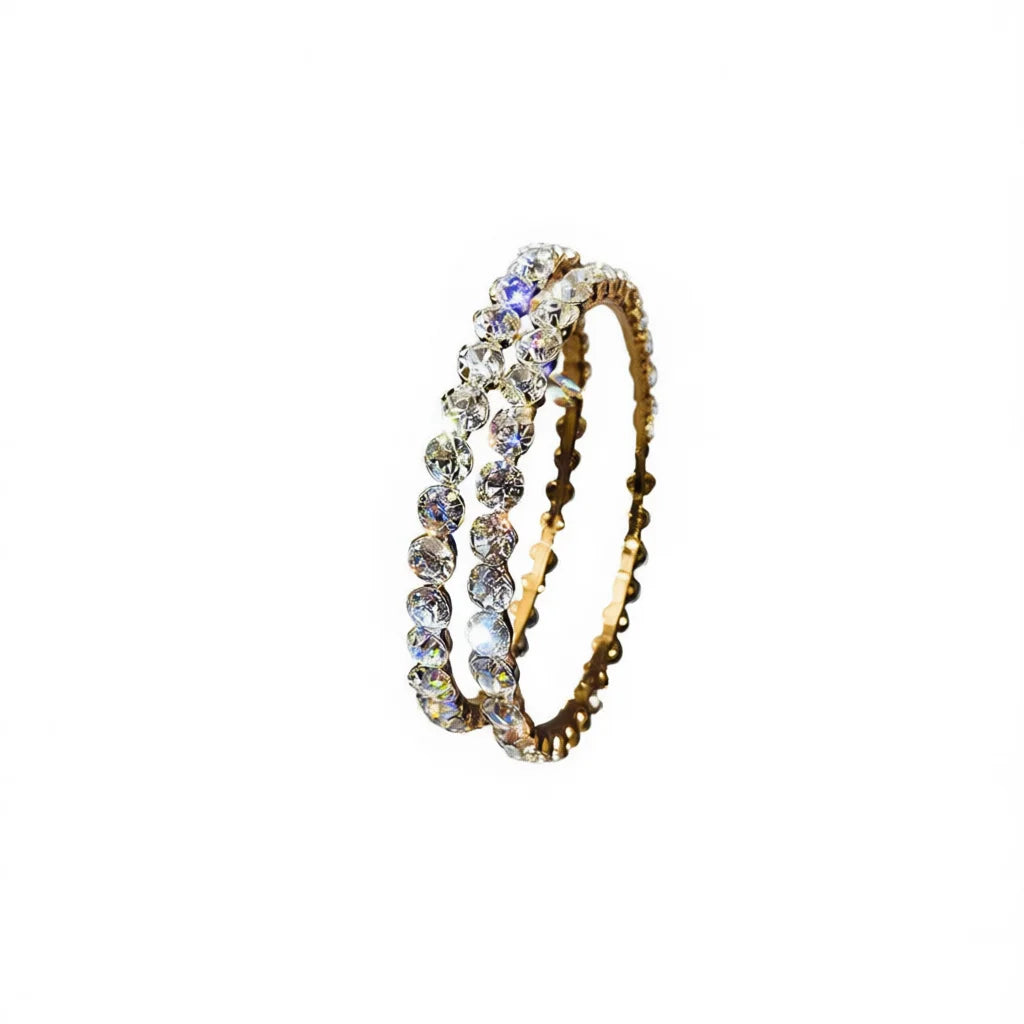 Elegant White Gold Rhinestone Headband For Women Party Hair Accessories High Quality Jewelry