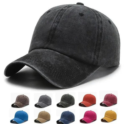 2027 NEW KJ Wholesale Blank Washed Cotton Baseball Caps for Men Women 6 Panel Unstructured Dad Hats Bill Vintage Streetwear Hat