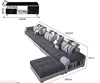 Living Room Fabric Sofa Modern Minimalist Home Corner Sofa Furniture Combination Nordic Solid Frame Fabric Sofa