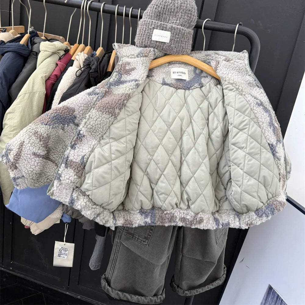 Wholesale New Girls Boys Coat Cardigan Children Long Sleeve Camouflage Zipper Outwear for Winter