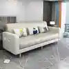 Modern Dual-Use Fabric Latex Sofa Bed Small House Foldable Three-Person Living Room Furniture for Simple Modern House