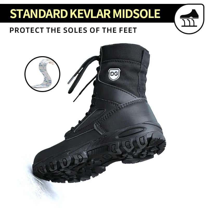 Men's Steel Toe Safety Boots, Microfiber Upper PU Sole, Comfortable Breathable Wear-resistant Working Boots for Men