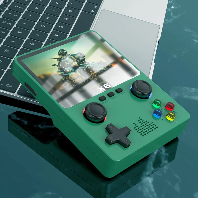 X6 Portable 3.5 Screen Retro Game Console Handheld Video Gaming Device with 10000+ Classic Games Gift for Adults Children