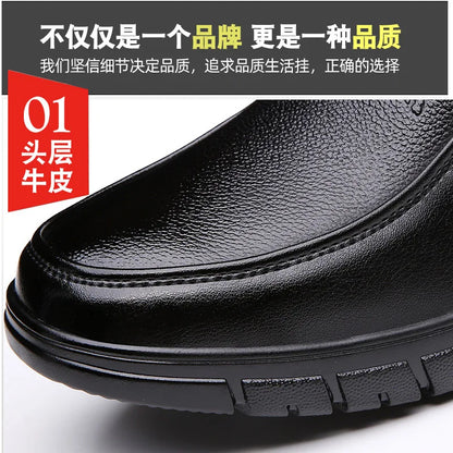 2027 NEW KJ PU Out Sole Black Brown Men's Dress Shoes Genuine Cow Leather Oxford Business Casual Shoes for Men