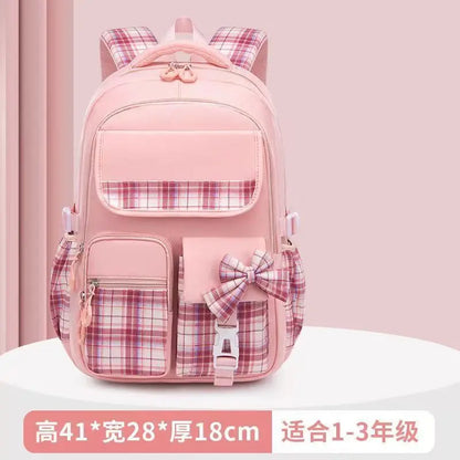 Wholesale Cute Bow Cartoon Backpack Large Capacity Relief Schoolbag Primary School Students Women Waterproof Zipper Children