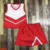 Sleeveless Girls Clothing Set Durable Cotton Fabric Comfortable Breathable Nice Color Cheer Uniforms for Children