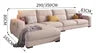 Living Room Fabric Sofa Modern Minimalist Home Corner Sofa Furniture Combination Nordic Solid Frame Fabric Sofa