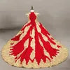Retro Palace Princess Dress for Kids Formal Ball Gown with Tail Lace for Birthday Performance or Wedding for Children
