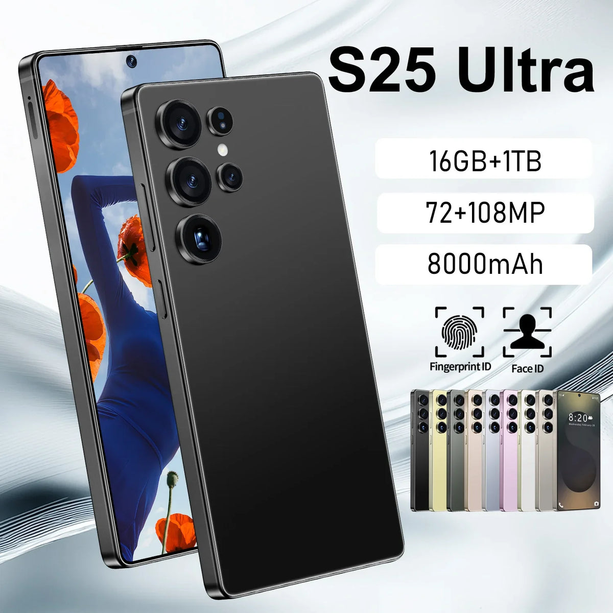 S25 ULTRA 5G Smartphone Top Selling 7.3 Inch HD 4K Screen 108MP Rear Camera French Operating Language Support Compatible CDMA