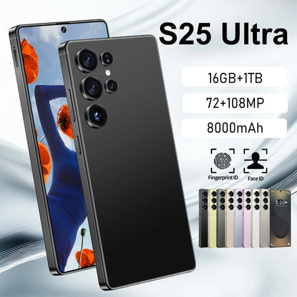 S25 ULTRA 5G Smartphone Top Selling 7.3 Inch HD 4K Screen 108MP Rear Camera French Operating Language Support Compatible CDMA