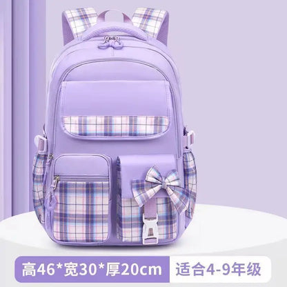 Wholesale Cute Bow Cartoon Backpack Large Capacity Relief Schoolbag Primary School Students Women Waterproof Zipper Children