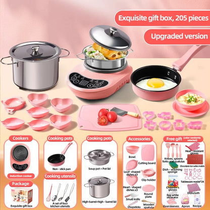 Children Cook Role Play Play House Toy Mini Real Potable Kitchen Appliance Kitchen Toy Set Play Toy Gifts for Children