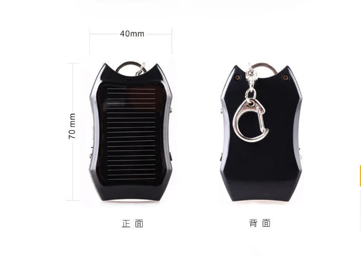 Solar Charger Power Bank Keychain Solar Flashlight Keychain Solar Lamp