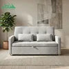 Wayon Modern Velvet Pull-out Sofa Bed Convertible Loveseat Sleeper with Storage Pocket for Small Living Room