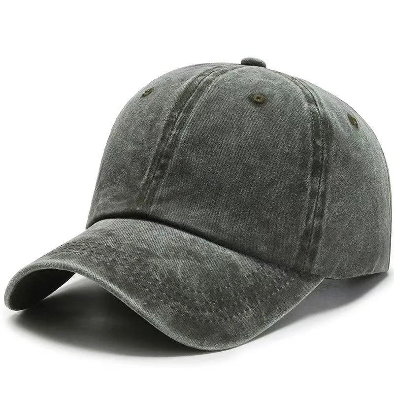2027 NEW KJ Wholesale Blank Washed Cotton Baseball Caps for Men Women 6 Panel Unstructured Dad Hats Bill Vintage Streetwear Hat