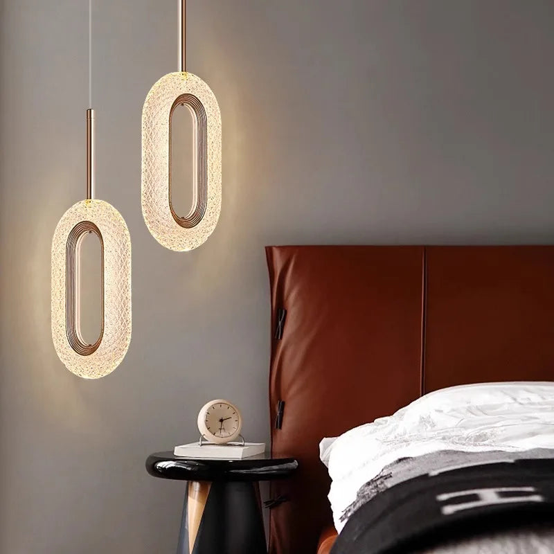 Modern Simple Nordic Chandeliers Luxury Iron Pendant Ceiling Light for Livingroom Bedroom Bedside Pendant Light