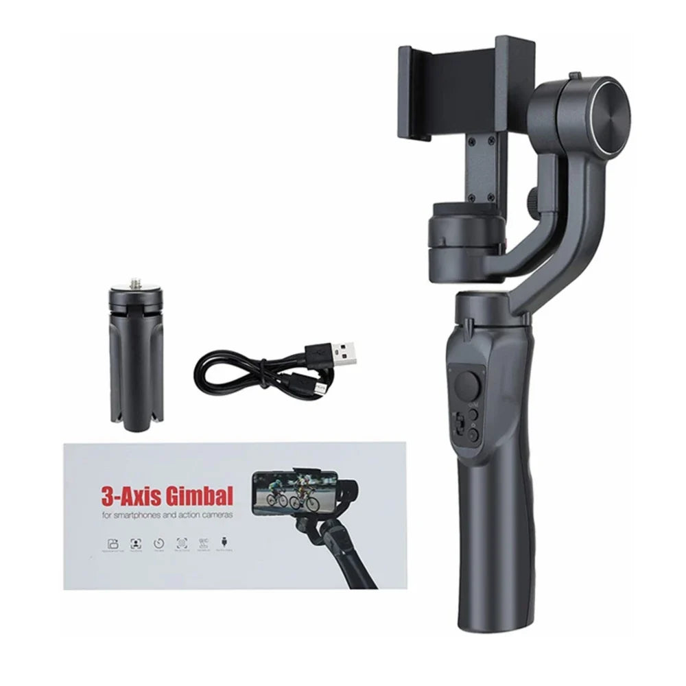 360 Rotation Auto Face Object Tracking Selfie Stick  Phone Holder Handheld 3 Axis Gimbal Stabilizer