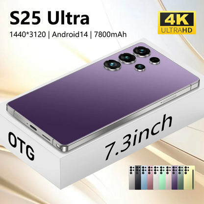 Real High Quality New S25 Ultra Full-Screen Gaming Smartphone Gaming Android 15 16GB+512GB S25 ULTRA Smart Phone Cellphones