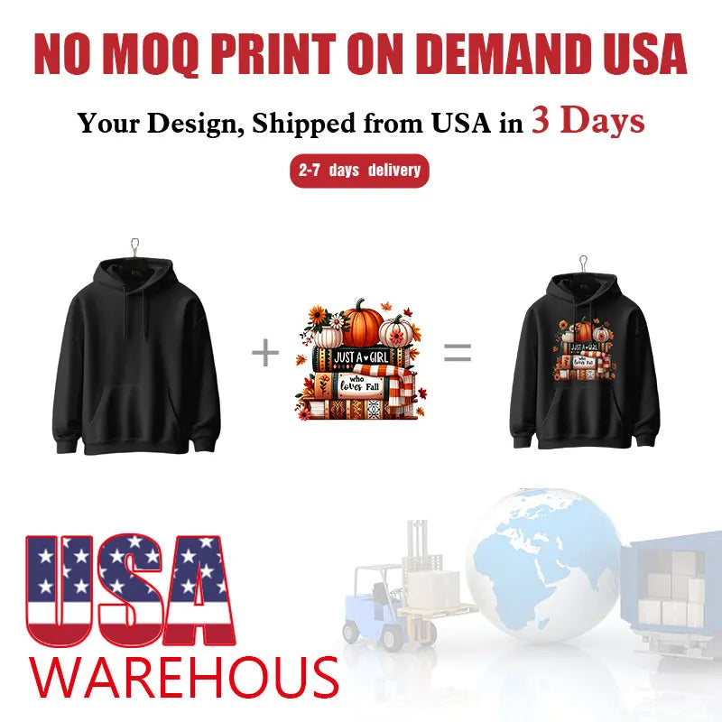 USA Warehouse Custom Unisex Cotton French Terry 260gsm Blank Sweatshirts Women's Men's Sweatshirts Hoodie  for Men