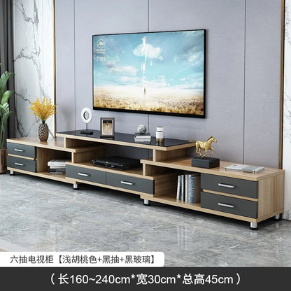 TV Cabinet Modern Minimalist Coffee Table TV Stands Combination Living Room Household Small Unit Set TV Table Wooden