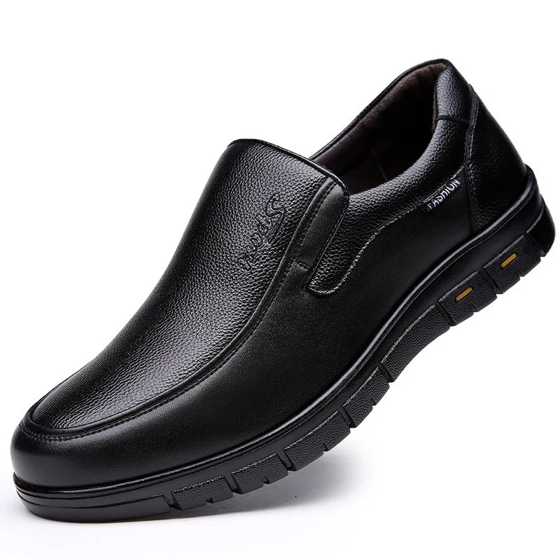 2027 NEW KJ PU Out Sole Black Brown Men's Dress Shoes Genuine Cow Leather Oxford Business Casual Shoes for Men