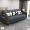 Modern Dual-Use Fabric Latex Sofa Bed Small House Foldable Three-Person Living Room Furniture for Simple Modern House