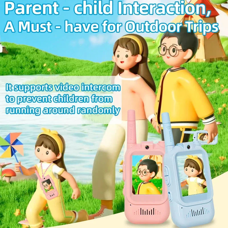 New Arrival Kids Video Walkie Talkie Two Way Radio 1500FT Range Voice for Children 3-12 Years Old's Christmas Birthday Outdoor