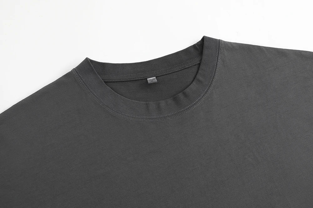 Custom Men's Hot Sell Summer 100% Cotton 230gsm Vintage T Shirt High Weight Street Style Short Sleeves for Men